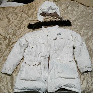 The North Face heavy snowboarding jacket 3XL with hood and fur trim piece